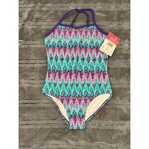 NWT Kanu Surf Girl's 1 piece Swimsuit sz 12